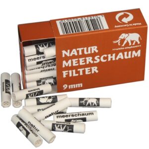 White Elephant Natural Meerschaum Pipe Filter 9mm