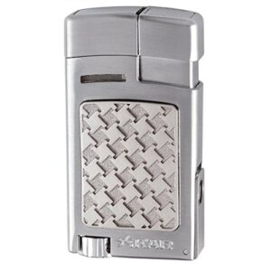 Xikar Lighter Forte Soft silver Houndstooth Cigar Lighter