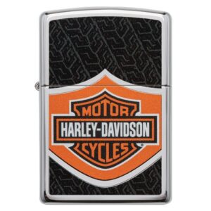 Zippo Harley Davidson accendino nero e arancione