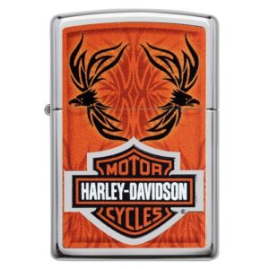 Zippo Harley Davidson MC Eagle arancione nero accendino
