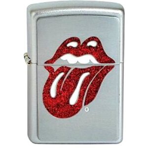 Zippo Rolling Stones tongue glitter lighter