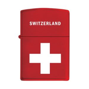 Zippo Switzerland red matte 1 Feuerzeug