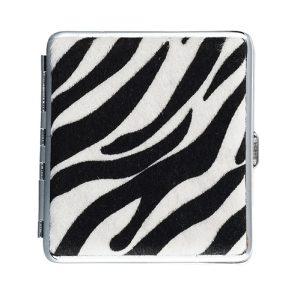 Zigaretten Etui Zebra Print Kunstfell